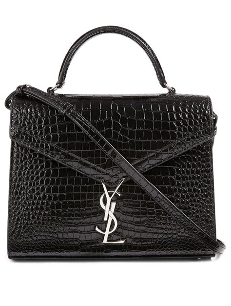 ysl croc embossed leather chain clutch|saint laurent YSL pouch.